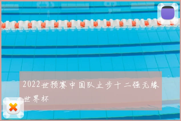 2022世预赛中国队止步十二强无缘世界杯